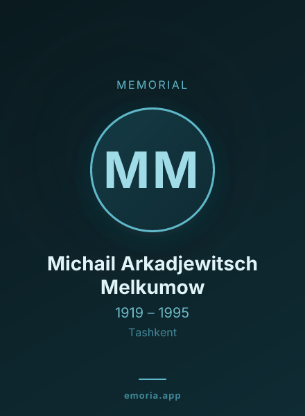 Memorial portrait of Michail Arkadjewitsch Melkumow
