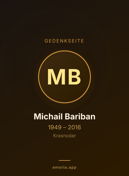 Gedenkportrait von Michail Bariban