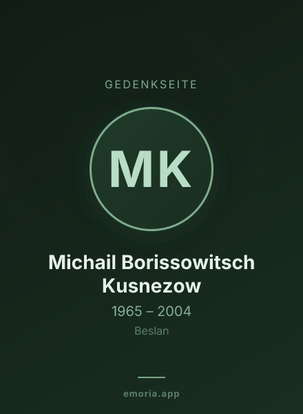 Gedenkportrait von Michail Borissowitsch Kusnezow