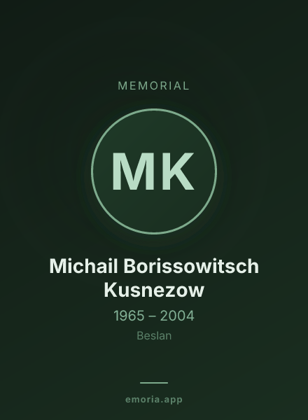 Memorial portrait of Michail Borissowitsch Kusnezow