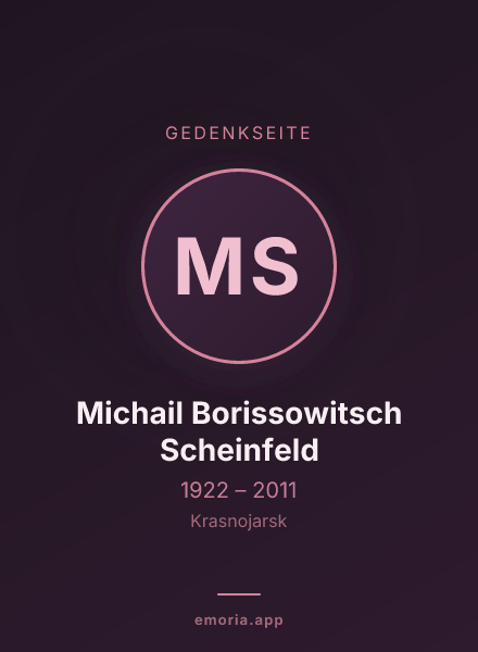 Gedenkportrait von Michail Borissowitsch Scheinfeld