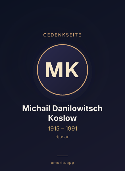 Gedenkportrait von Michail Danilowitsch Koslow