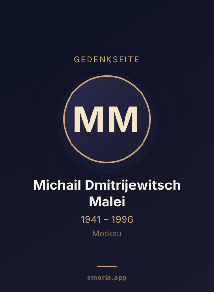 Gedenkportrait von Michail Dmitrijewitsch Malei
