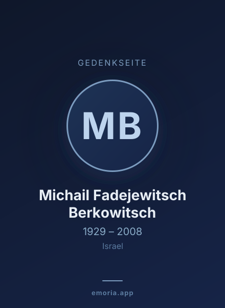 Gedenkportrait von Michail Fadejewitsch Berkowitsch