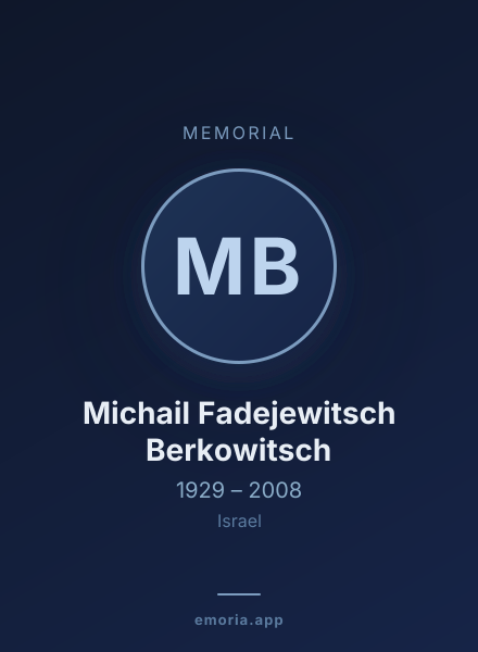 Memorial portrait of Michail Fadejewitsch Berkowitsch