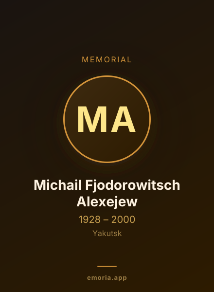 Memorial portrait of Michail Fjodorowitsch Alexejew
