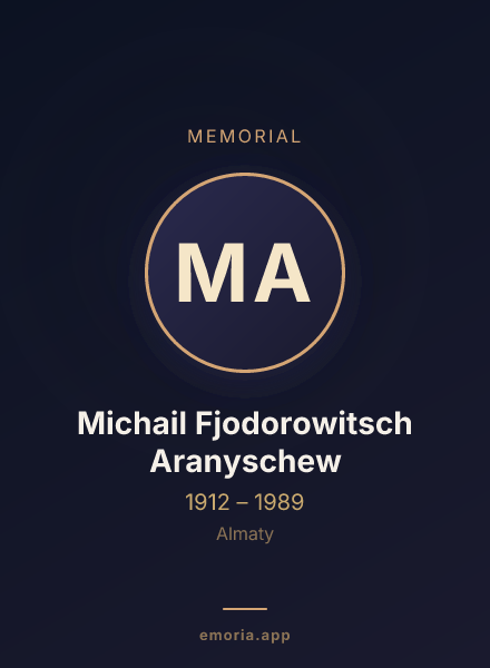 Memorial portrait of Michail Fjodorowitsch Aranyschew