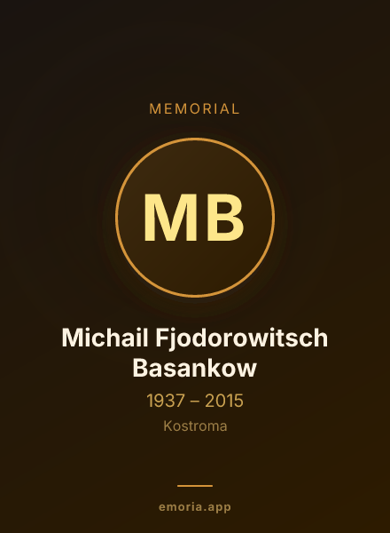 Memorial portrait of Michail Fjodorowitsch Basankow