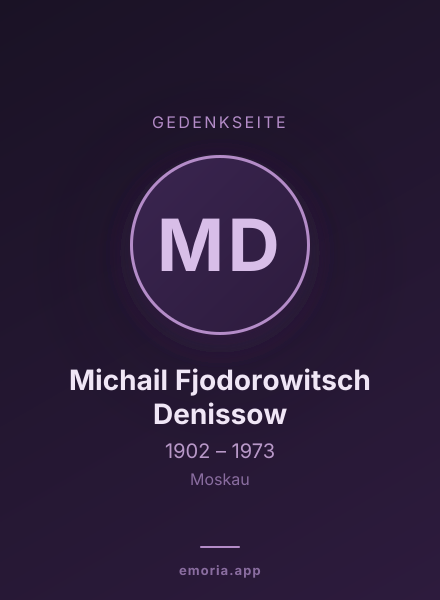 Gedenkportrait von Michail Fjodorowitsch Denissow