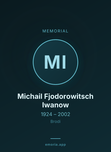 Memorial portrait of Michail Fjodorowitsch Iwanow