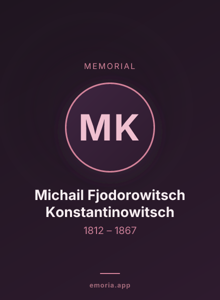 Memorial portrait of Michail Fjodorowitsch Konstantinowitsch