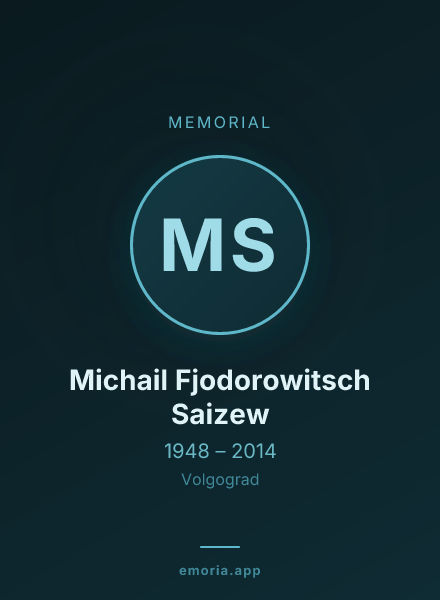 Memorial portrait of Michail Fjodorowitsch Saizew