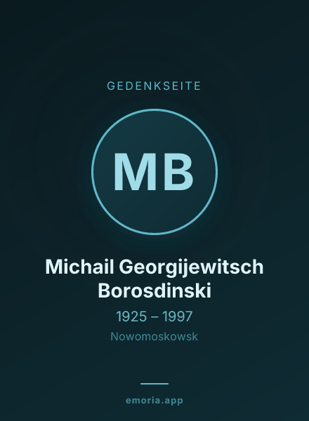 Gedenkportrait von Michail Georgijewitsch Borosdinski
