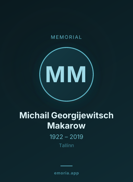 Memorial portrait of Michail Georgijewitsch Makarow