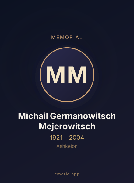 Memorial portrait of Michail Germanowitsch Mejerowitsch