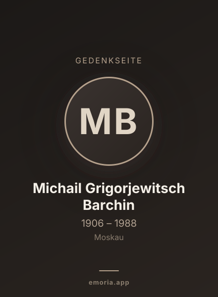Gedenkportrait von Michail Grigorjewitsch Barchin