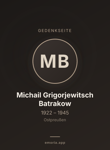 Gedenkportrait von Michail Grigorjewitsch Batrakow
