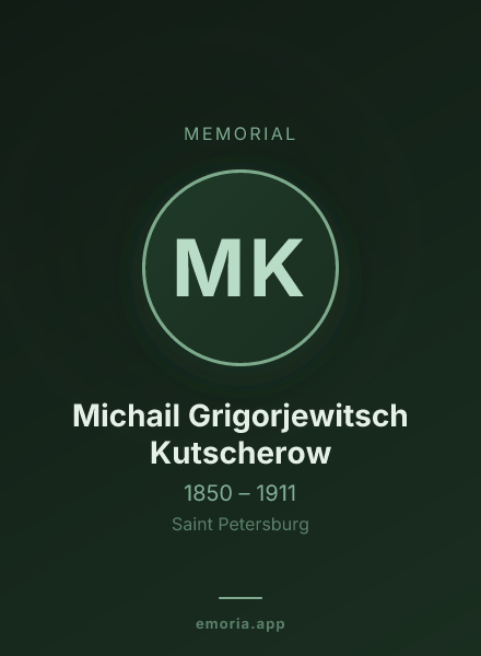 Memorial portrait of Michail Grigorjewitsch Kutscherow