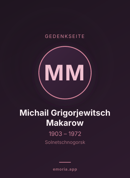 Gedenkportrait von Michail Grigorjewitsch Makarow