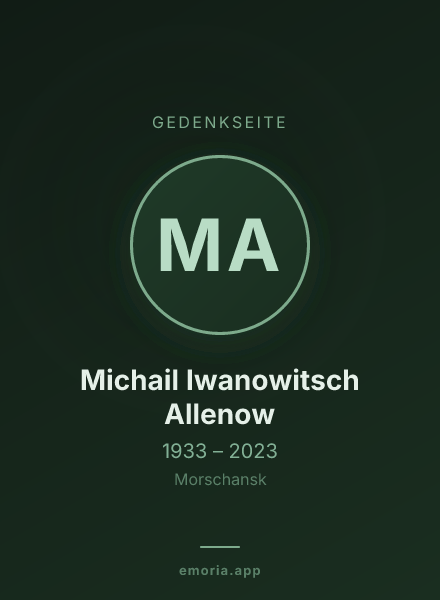 Gedenkportrait von Michail Iwanowitsch Allenow