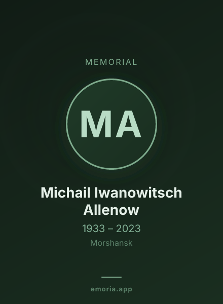 Memorial portrait of Michail Iwanowitsch Allenow