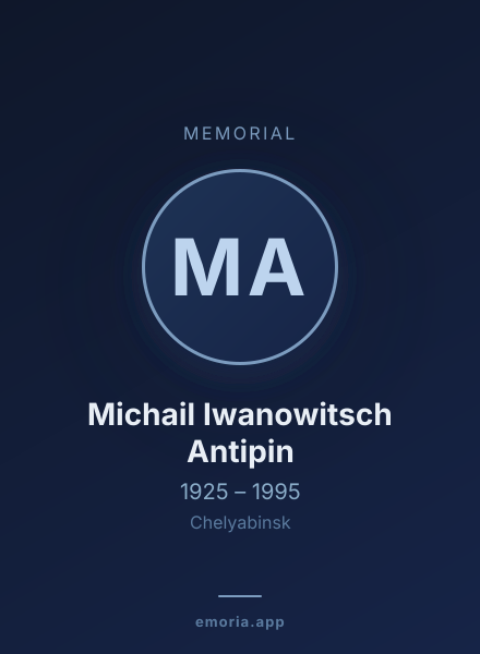 Memorial portrait of Michail Iwanowitsch Antipin