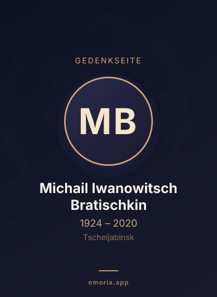 Gedenkportrait von Michail Iwanowitsch Bratischkin