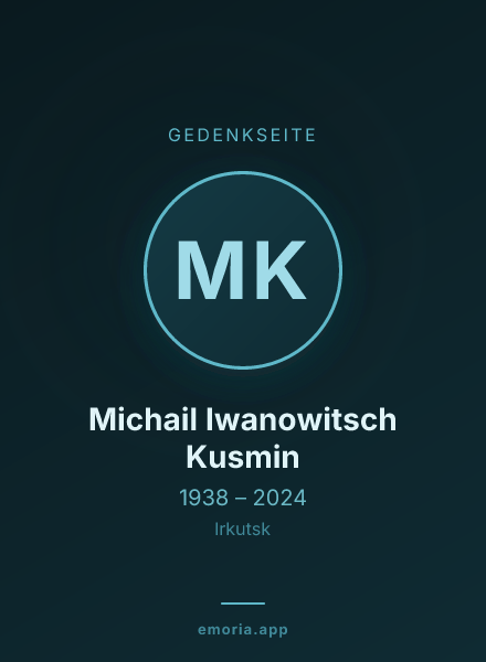 Gedenkportrait von Michail Iwanowitsch Kusmin