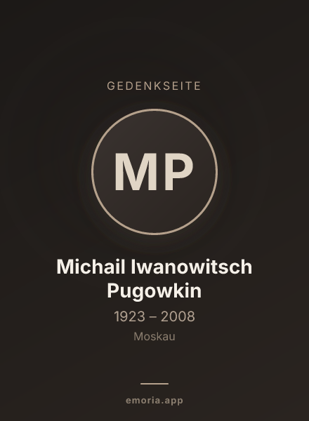 Gedenkportrait von Michail Iwanowitsch Pugowkin