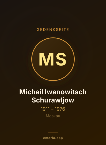 Gedenkportrait von Michail Iwanowitsch Schurawljow