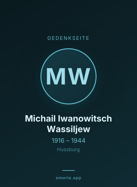 Gedenkportrait von Michail Iwanowitsch Wassiljew