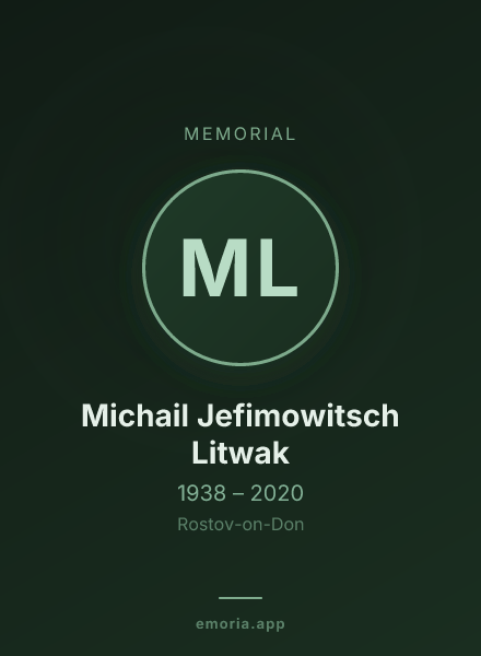 Memorial portrait of Michail Jefimowitsch Litwak