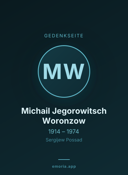 Gedenkportrait von Michail Jegorowitsch Woronzow