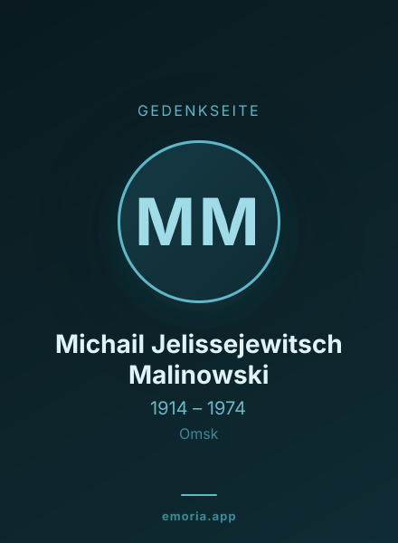Gedenkportrait von Michail Jelissejewitsch Malinowski