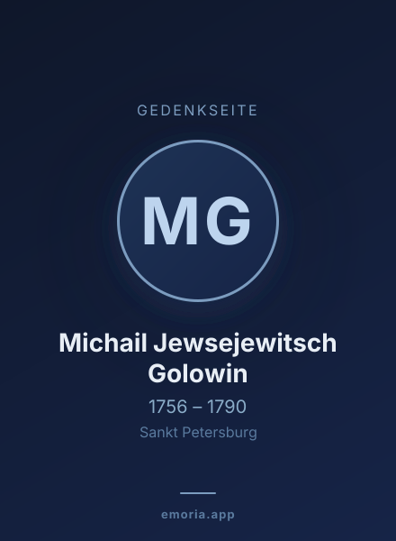 Gedenkportrait von Michail Jewsejewitsch Golowin