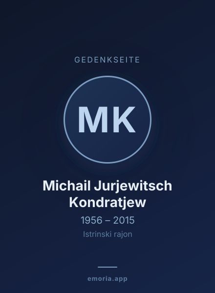 Gedenkportrait von Michail Jurjewitsch Kondratjew