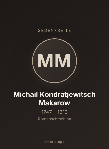 Gedenkportrait von Michail Kondratjewitsch Makarow