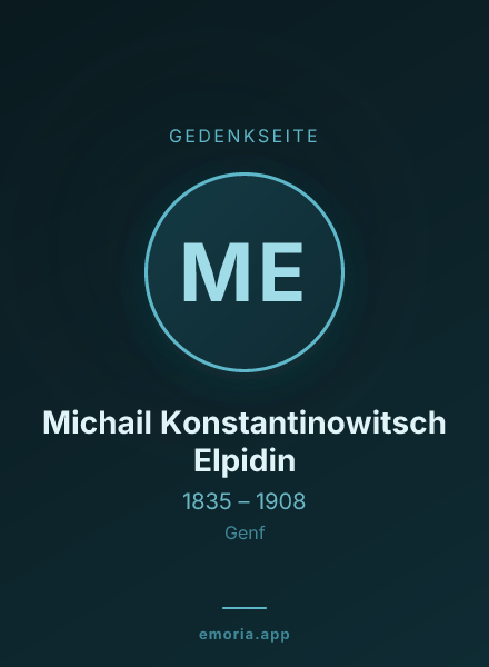 Gedenkportrait von Michail Konstantinowitsch Elpidin