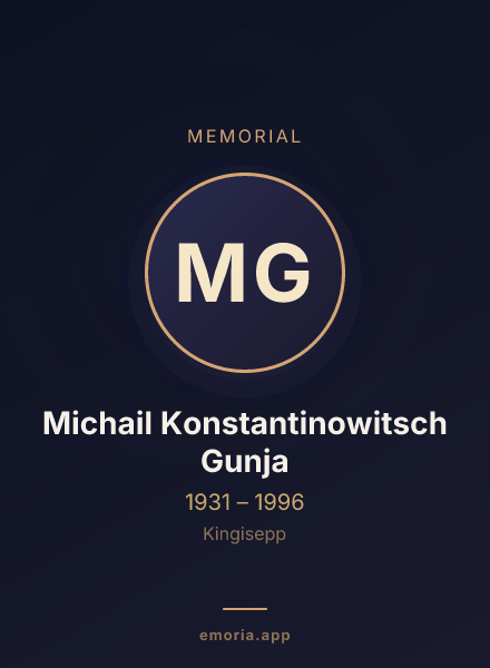 Memorial portrait of Michail Konstantinowitsch Gunja