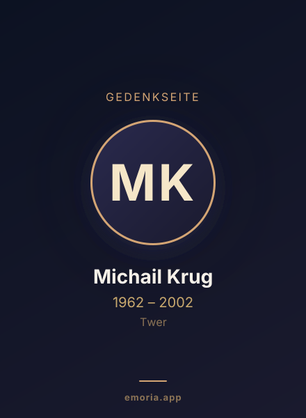 Gedenkportrait von Michail Krug