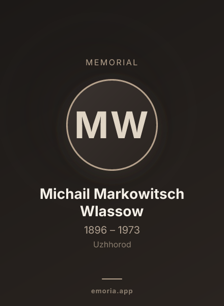 Memorial portrait of Michail Markowitsch Wlassow