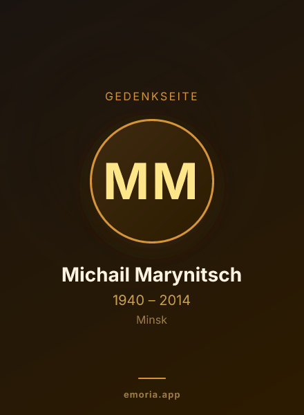 Gedenkportrait von Michail Marynitsch