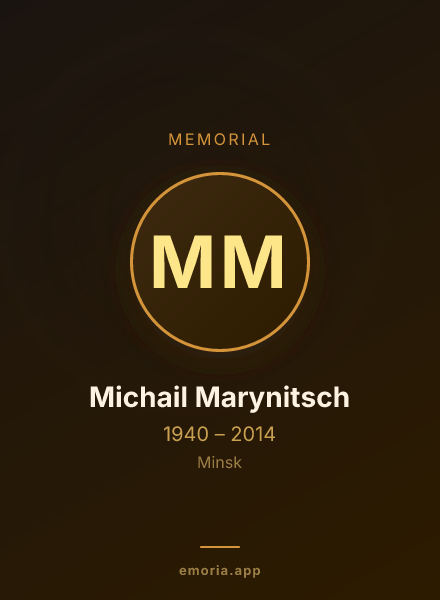 Memorial portrait of Michail Marynitsch