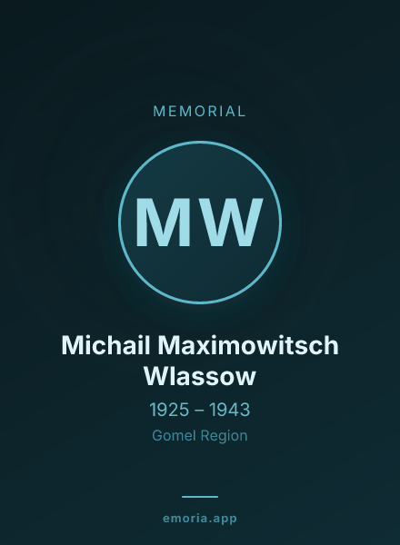 Memorial portrait of Michail Maximowitsch Wlassow