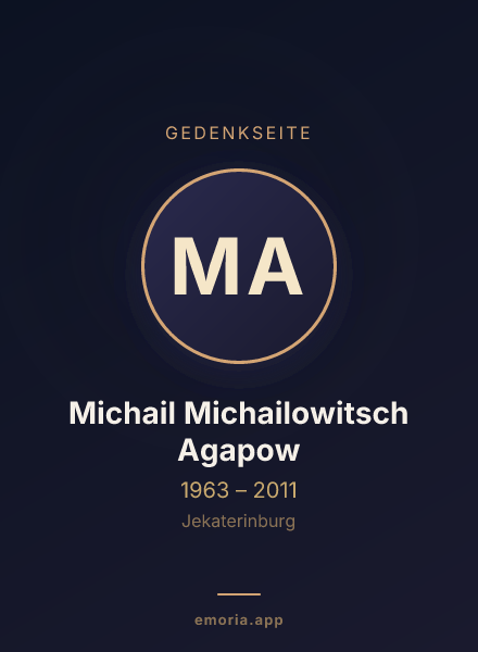 Gedenkportrait von Michail Michailowitsch Agapow