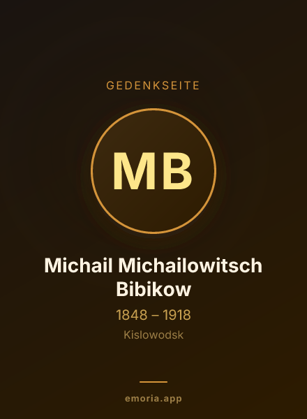 Gedenkportrait von Michail Michailowitsch Bibikow
