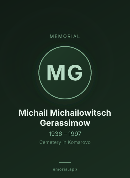 Memorial portrait of Michail Michailowitsch Gerassimow
