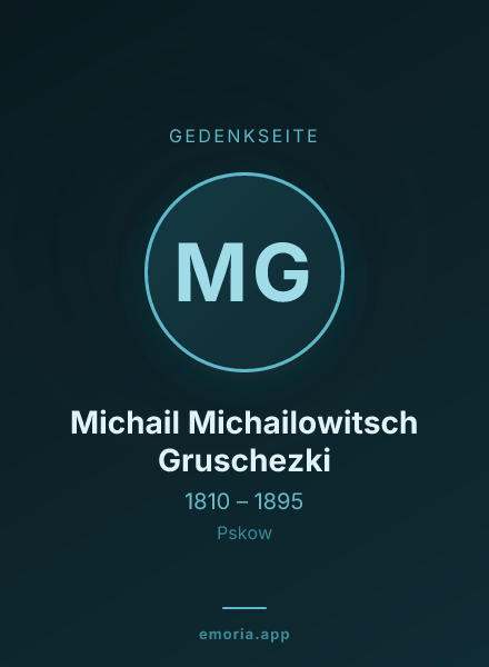 Gedenkportrait von Michail Michailowitsch Gruschezki