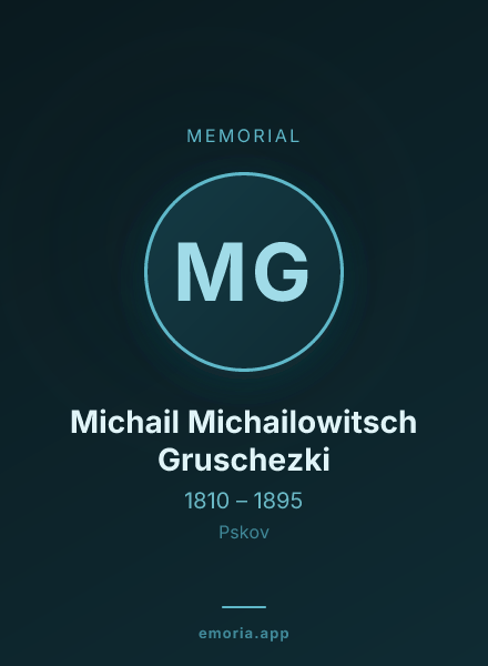 Memorial portrait of Michail Michailowitsch Gruschezki