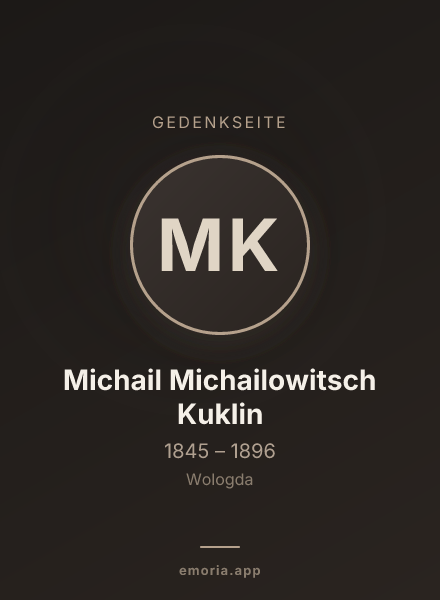 Gedenkportrait von Michail Michailowitsch Kuklin